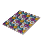 Kleurrijk 3D Daisy Naadloos Patroon Tegeltje (Zijkant)