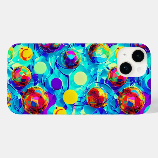 KLEURRIJK 3D-EFFECT ABSTRACT Case-Mate iPhone CASE (Achterkant (horizontaal))