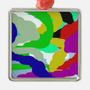 Kleurrijk 64329 Abstract ontwerp Metalen Ornament