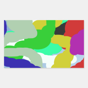Kleurrijk 64329 Abstract ontwerp Rechthoekige Sticker