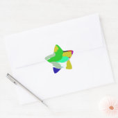 Kleurrijk 64329 Abstract ontwerp Ster Sticker (Envelop)