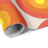 Kleurrijk 70s Retro Patroon van 80s Cadeaupapier (Rol Hoek)