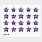 kleurrijk 7647 abstracte kunst ster sticker (Vel)