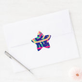 kleurrijk 7647 abstracte kunst ster sticker (Envelop)
