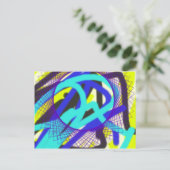 kleurrijk 768 abstracte kunst briefkaart (Staand voorkant)