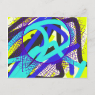 kleurrijk 768 abstracte kunst briefkaart