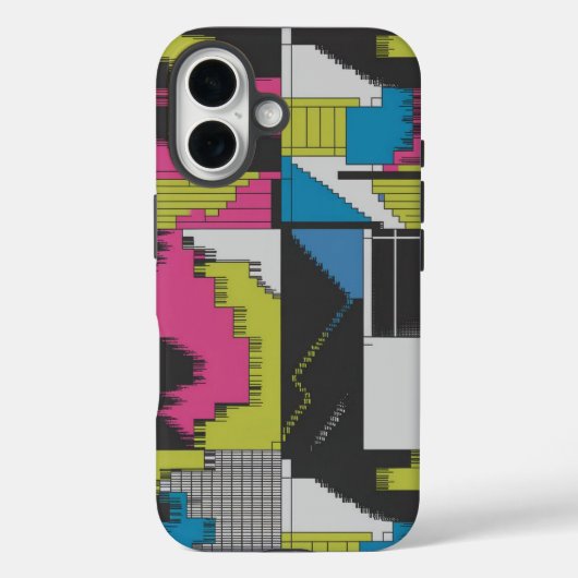 Kleurrijk 80s Abstract Geometrisch Patroon Case-Mate iPhone Case (Achterkant)