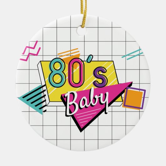 Kleurrijk 80's Baby Ornament (Voorkant)