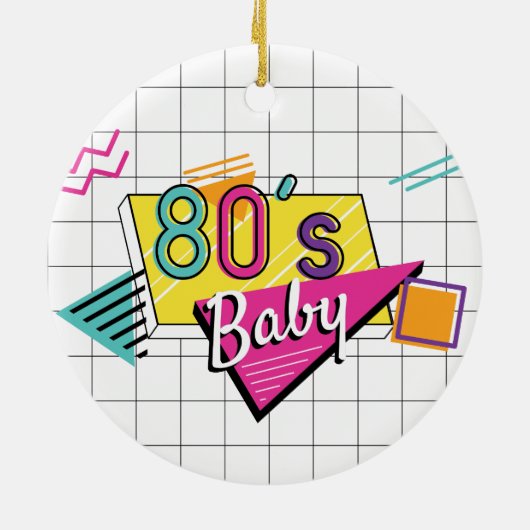 Kleurrijk 80's Baby Ornament (Achterkant)