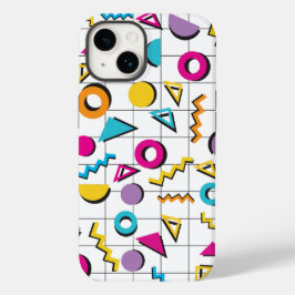 Kleurrijk 80's geometrisch patroon Case-Mate iPhone 14 hoesje