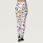 Kleurrijk 80's geometrisch patroon leggings (Achterkant)