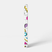 Kleurrijk 80's geometrisch patroon samsung galaxy hoesje (Linkerkant)