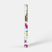 Kleurrijk 80's geometrisch patroon samsung galaxy hoesje (Rechterkant)