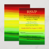 Kleurrijk abstact landschap - RSVP-kaart voor ontv Kaart (Voorkant / Achterkant)