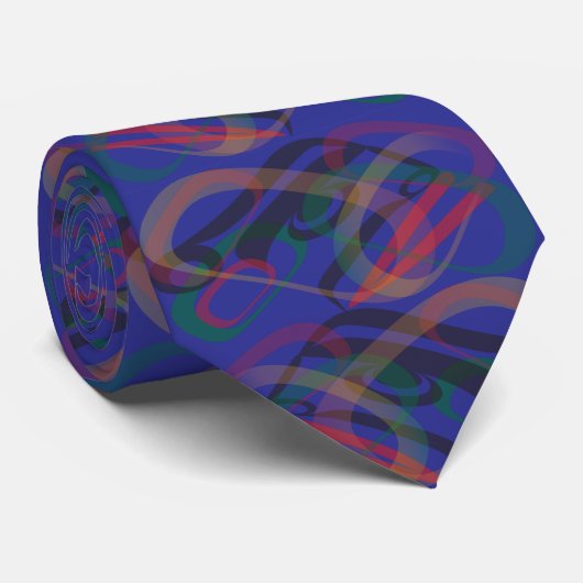 Kleurrijk Abstract #2 Stropdas (Opgerold)