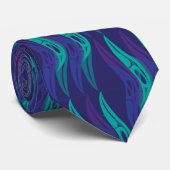Kleurrijk Abstract #6 Stropdas (Opgerold)