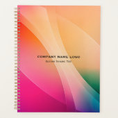 Kleurrijk abstract achtergrondnotitieboek planner (Voorkant)