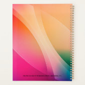Kleurrijk abstract achtergrondnotitieboek planner (Achterkant)