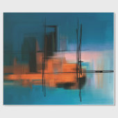 Kleurrijk abstract acrylschilderij. Surreal landsc Cadeaupapier (Vlak)