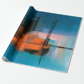 Kleurrijk abstract acrylschilderij. Surreal landsc Cadeaupapier (Uitgerold)