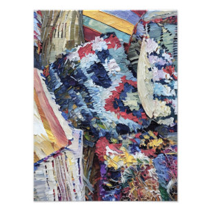 Kleurrijk Abstract afbeelding met rijke textuur Foto Afdruk
