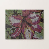 kleurrijk abstract afbeelding van rode lilly legpuzzel (Horizontaal)