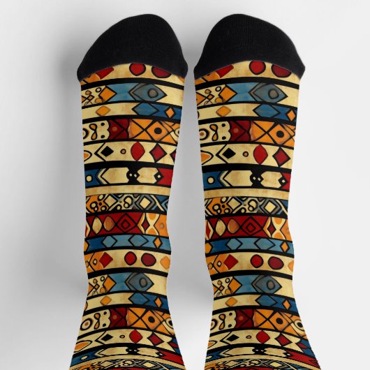 Kleurrijk Abstract Afrikaans Patroon Sokken (Top)