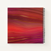 Kleurrijk Abstract Agaat Schetsboek met Naam Notitieboek (Achterkant)