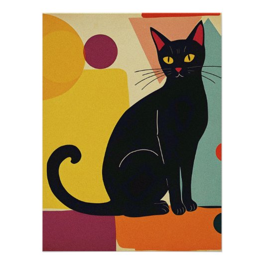 Kleurrijk Abstract Animal Art Poster (Voorkant)