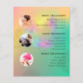 Kleurrijk Abstract Aquarel Kapsalon Script Flyer (Achterkant)