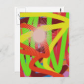 kleurrijk abstract art. 42882 briefkaart (Voorkant / Achterkant)