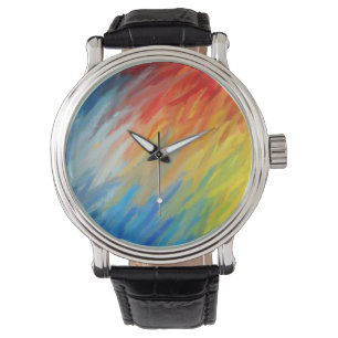 Kleurrijk Abstract Art. Horloge
