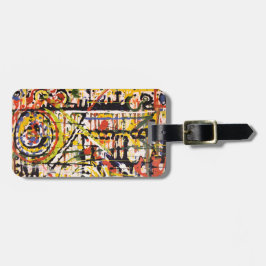 Kleurrijk Abstract Bagagelabel