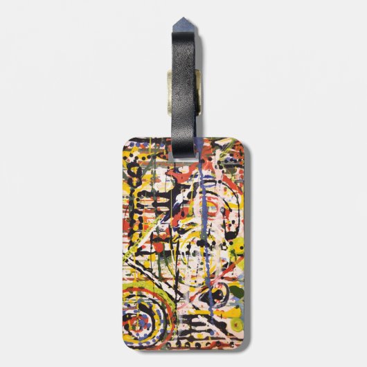 Kleurrijk Abstract Bagagelabel (Achterkant verticaal)