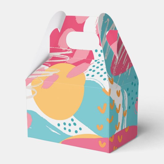 Kleurrijk Abstract Bedankdoosjes (Achterkant)