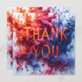 Kleurrijk abstract bedankkaart (Voorkant / Achterkant)