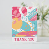 Kleurrijk Abstract Bedankkaart (Staand voorkant)