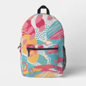 Kleurrijk Abstract Bedrukte Rugzak (Voorkant)