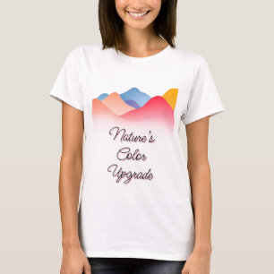 Kleurrijk Abstract berglandschap T-shirt