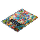 Kleurrijk Abstract, bijtend Floral ontwerp Notitieboek (Linkerzijde)