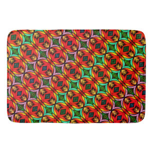 Kleurrijk Abstract Bladpatroon 6 Badmat