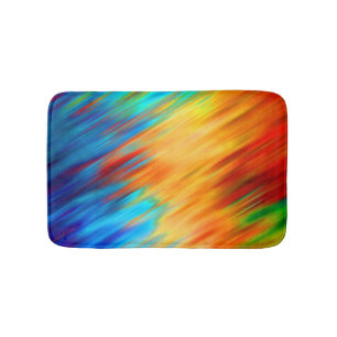 Kleurrijk Abstract Blauw Oranje Flare Badmat