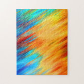 Kleurrijk Abstract blauw Oranje Flare Legpuzzel (Verticaal)