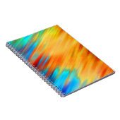 Kleurrijk Abstract blauw Oranje Flare Notitieboek (Rechterzijde)