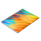Kleurrijk Abstract blauw Oranje Flare Notitieboek (Linkerzijde)