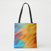 Kleurrijk Abstract blauw Oranje Flare Tote Bag (Voorkant)