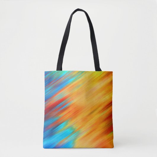 Kleurrijk Abstract blauw Oranje Flare Tote Bag (Voorkant)