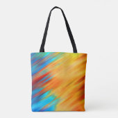Kleurrijk Abstract blauw Oranje Flare Tote Bag (Achterkant)