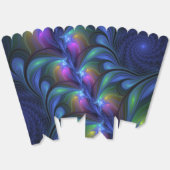 Kleurrijk Abstract blauw roze groen fractal Bedankdoosjes (Ongevouwen)