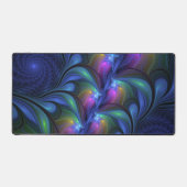 Kleurrijk Abstract blauw roze groen fractal Bureaumat (Voorkant)